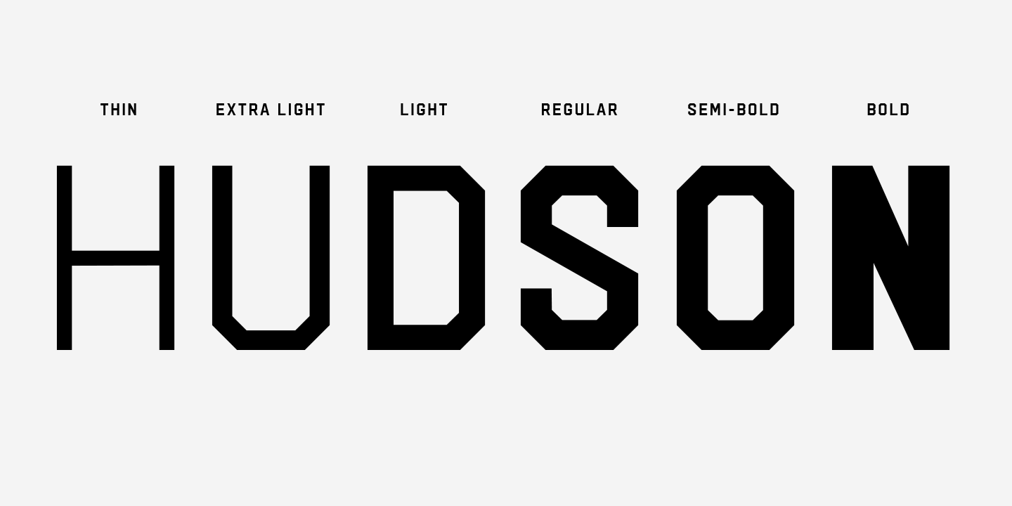 Ejemplo de fuente Hudson NY Pro Light Italic